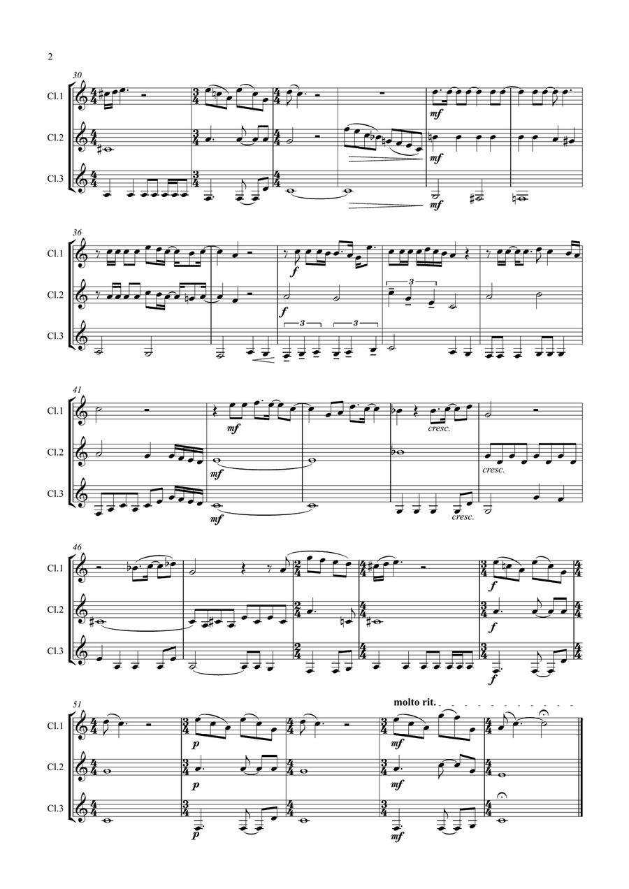 Strawberry Fields Forever Clarinet Trio scores gallery preview page 2