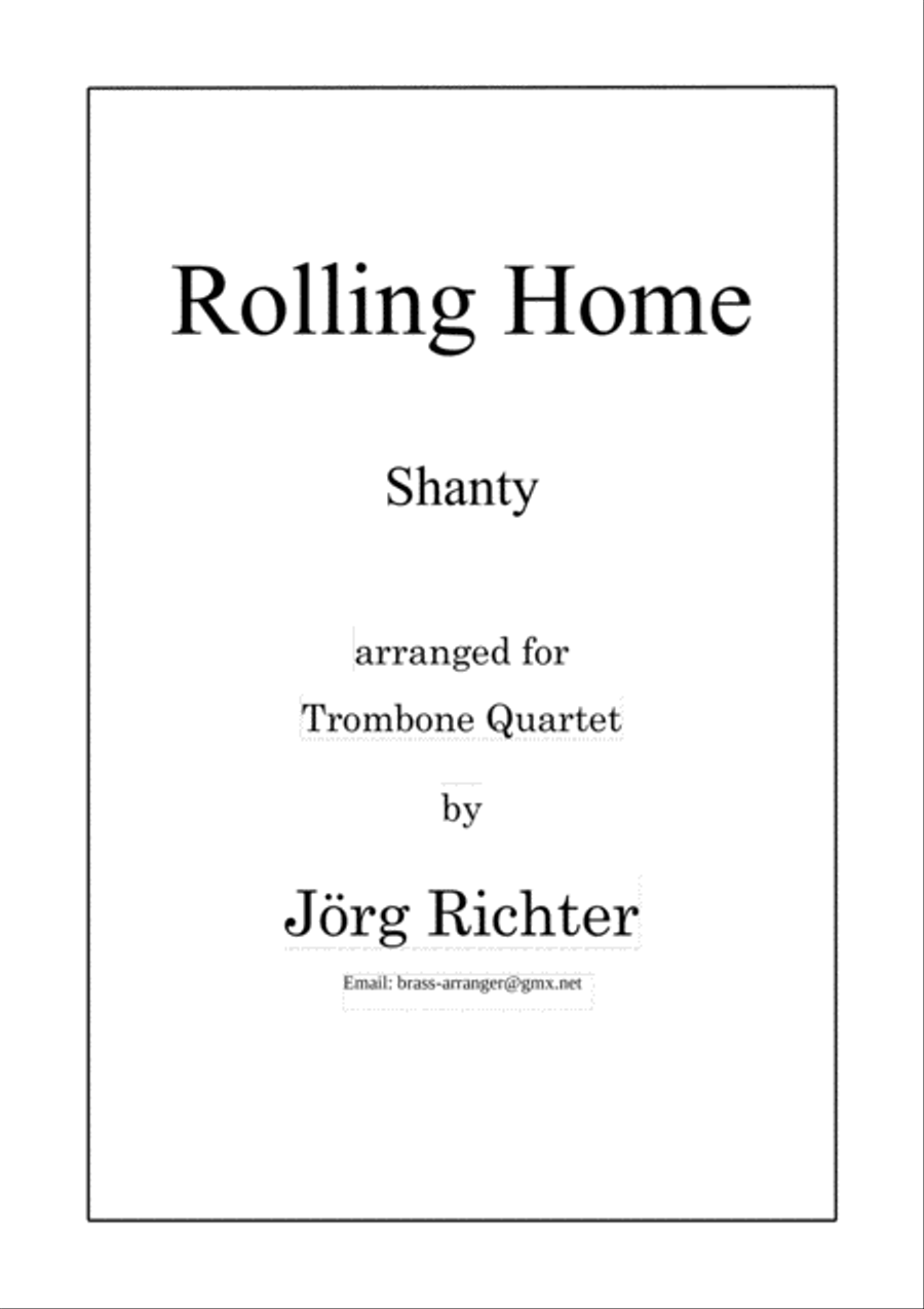 Rolling Home for Trombone Quartet Brass Quartet scores gallery preview page 1