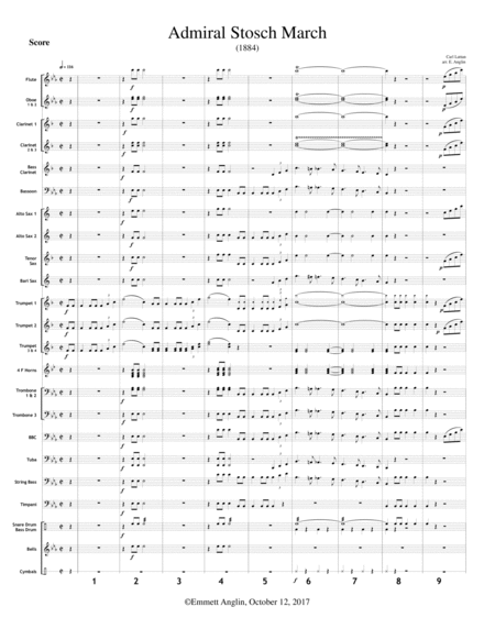 Admiral Stosch March by Carl Lattan - Concert Band image number null