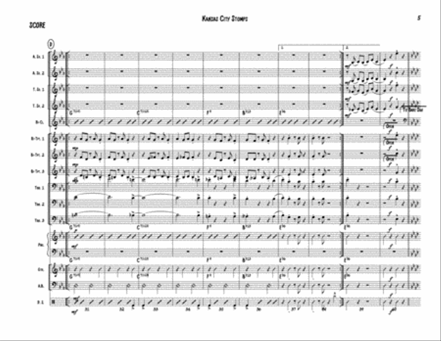 Kansas City Stomps - Score Jazz Ensemble scores gallery preview page 5