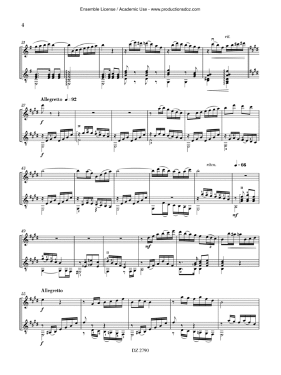 Soir d’été à Grenade Violin scores gallery preview page 4