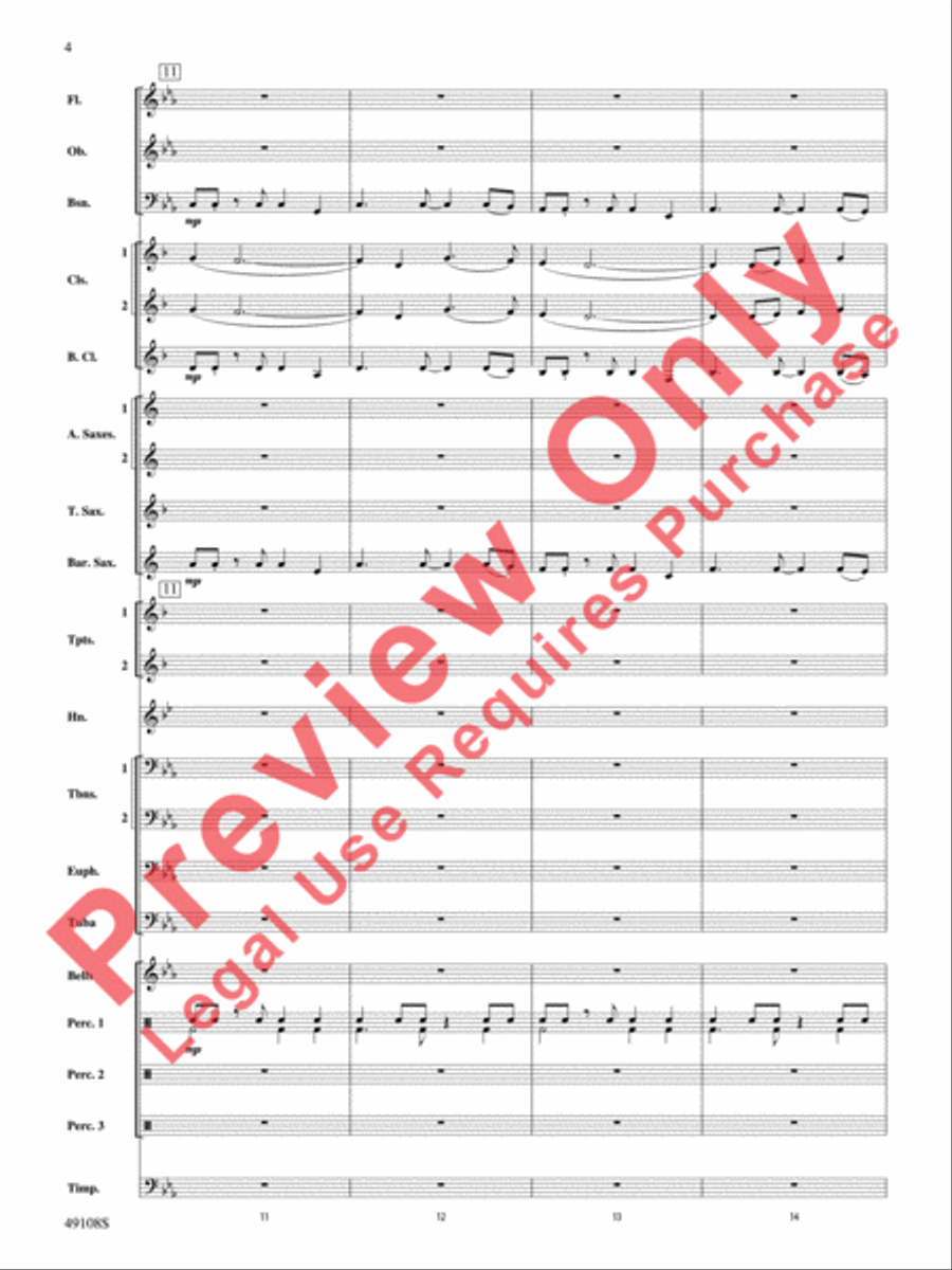 Tango for Two Left Feet Concert Band scores gallery preview page 5