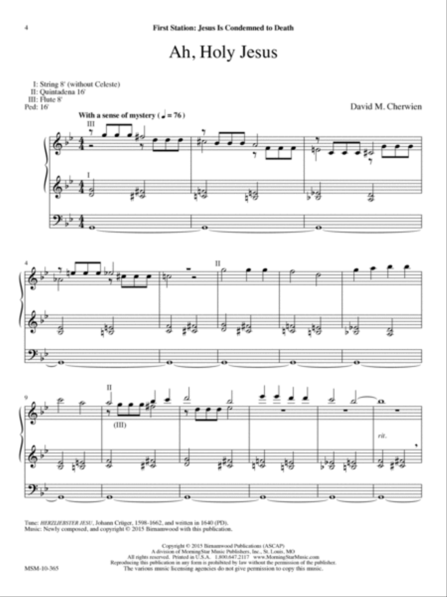 Good Friday Reflections Organ scores gallery preview page 4