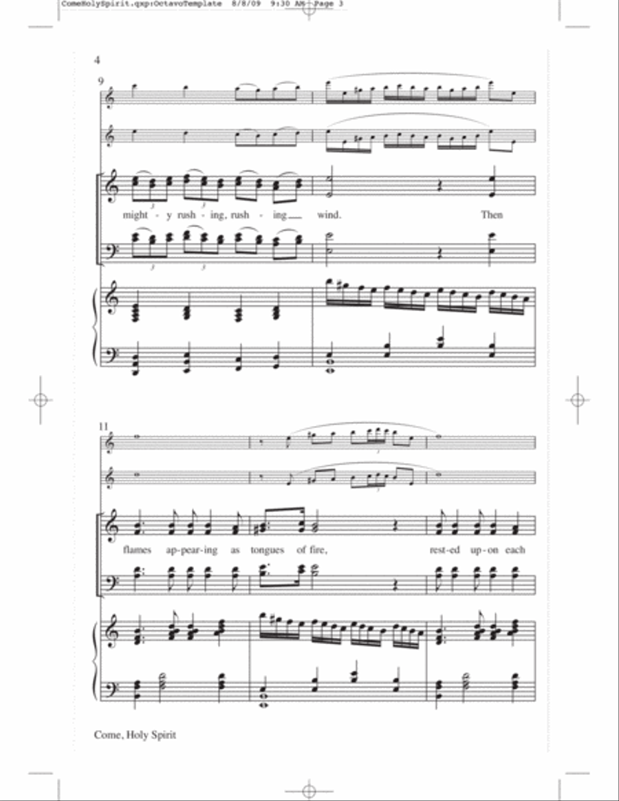 Come, Holy Spirit - SATB 4-Part scores gallery preview page 4