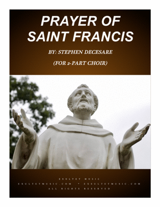Book cover for Prayer Of St. Francis (for 2-part choir)