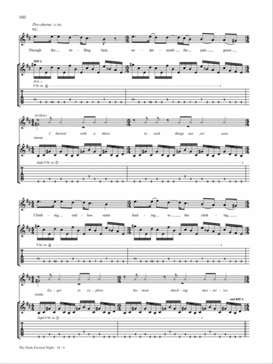 The Dark Eternal Night Guitar Tablature scores gallery preview page 4
