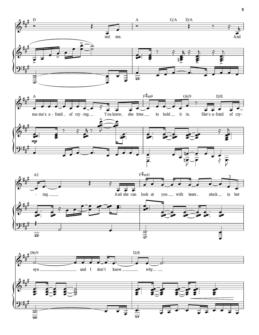 I'm Not Afraid Of Anything (from Songs for a New World) Piano, Vocal scores gallery preview page 5
