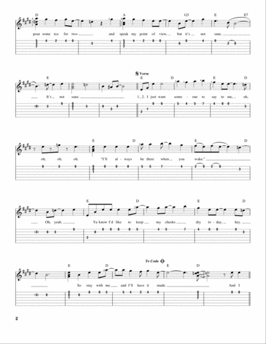 No Rain Acoustic Guitar scores gallery preview page 2
