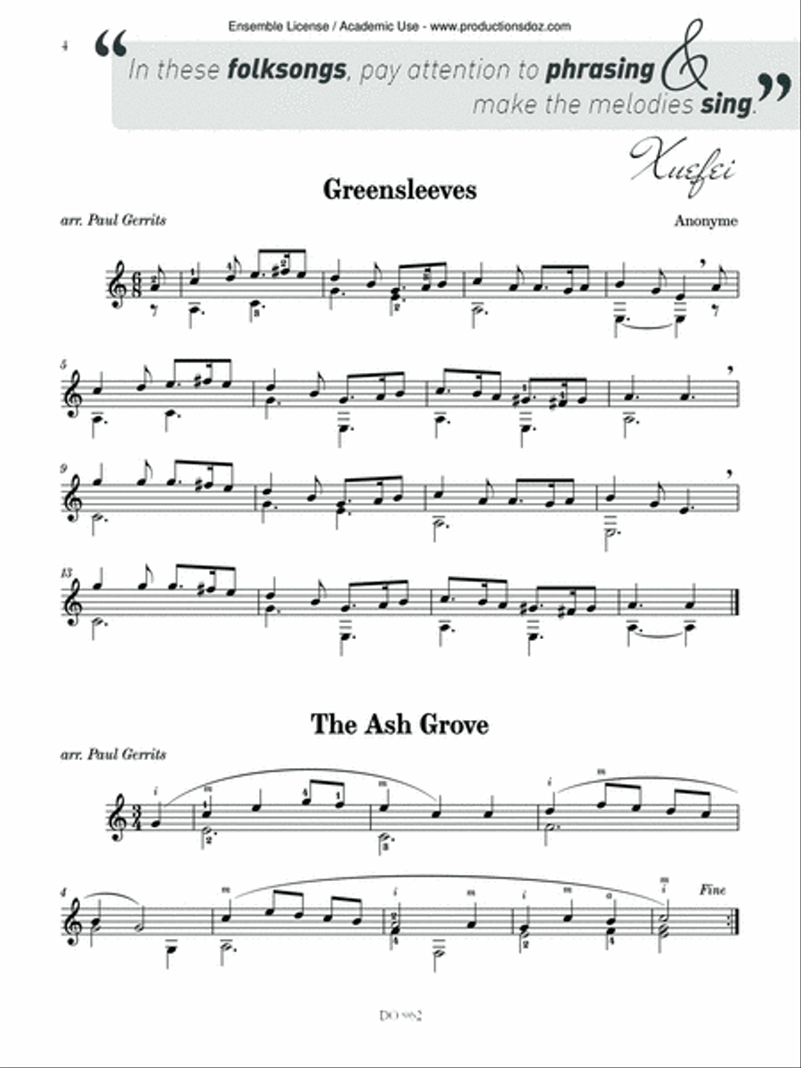 Learn & Conquer Guitar Repertoire, beginner 1 Classical Guitar scores gallery preview page 4