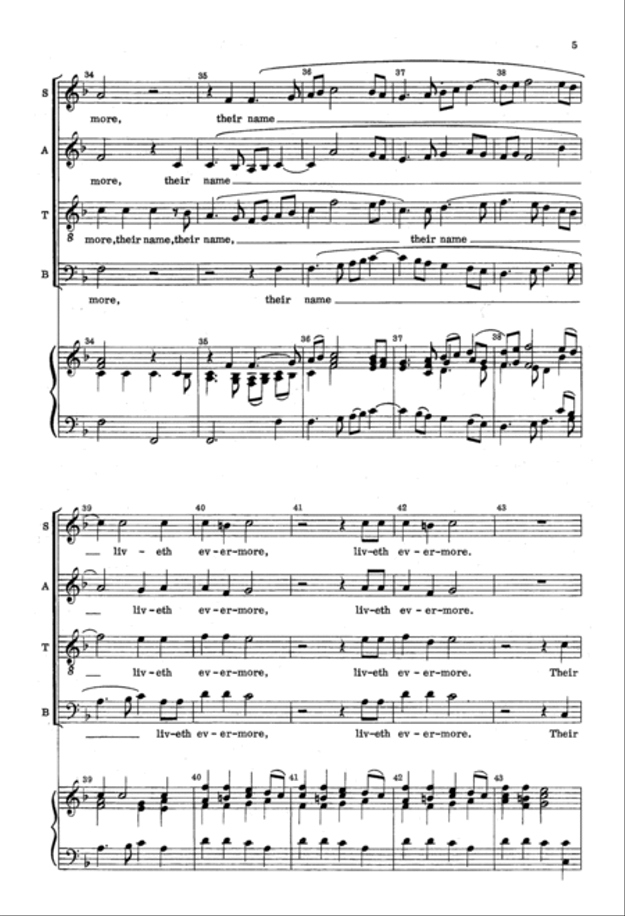 Their Bodies Are Buried In Peace 4-Part scores gallery preview page 4