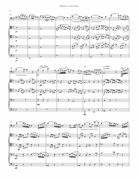 Concert Piece, Op. 28 for Solo Trombone and Trombone Quartet