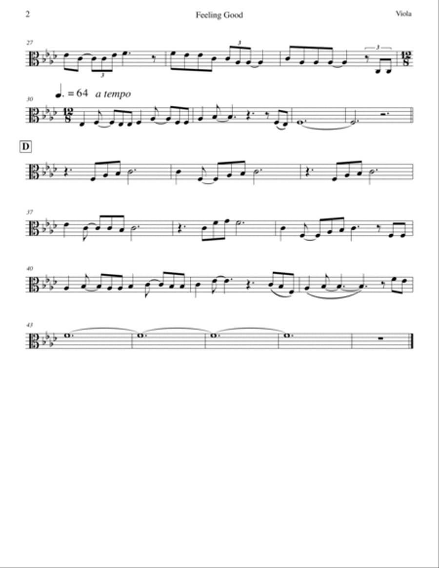 Feeling Good Viola scores gallery preview page 2
