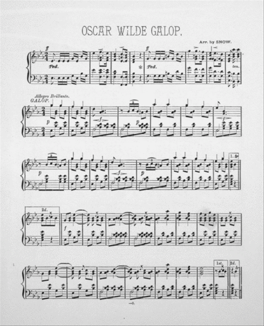 Oscar Wilde. Galop Piano Solo scores gallery preview page 2