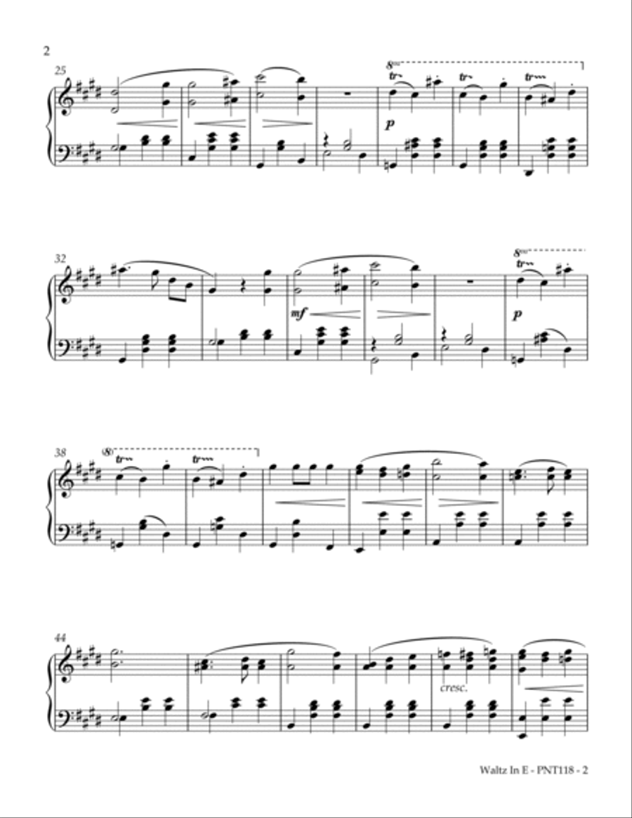 Waltz in E major Piano Method scores gallery preview page 2