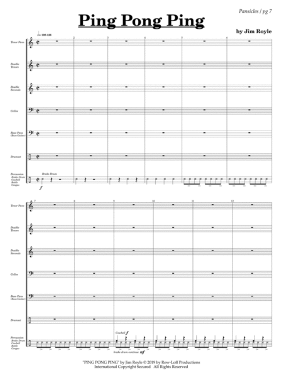 Pansicles - 7 Steel Pan Ensembles for 7 - 9 players Steel Pan scores gallery preview page 6