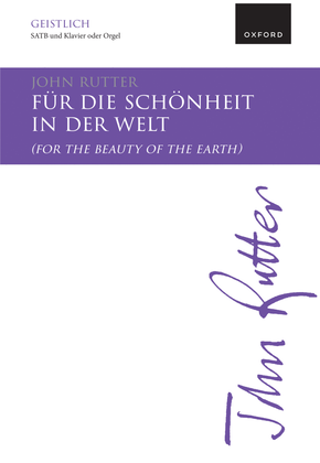 Book cover for Für die Schönheit in der Welt (For the beauty of the earth)