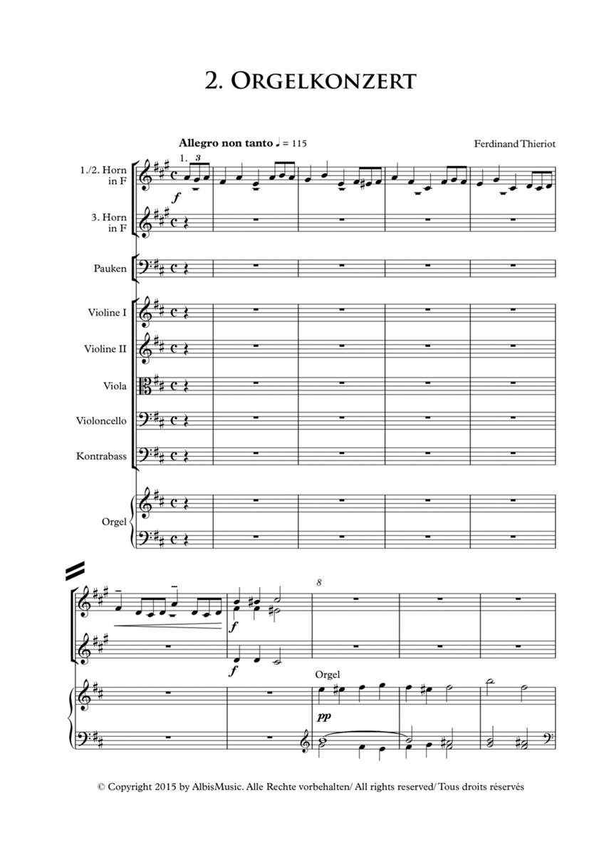 Concerto for Organ No. 2, D-Major - Score Only