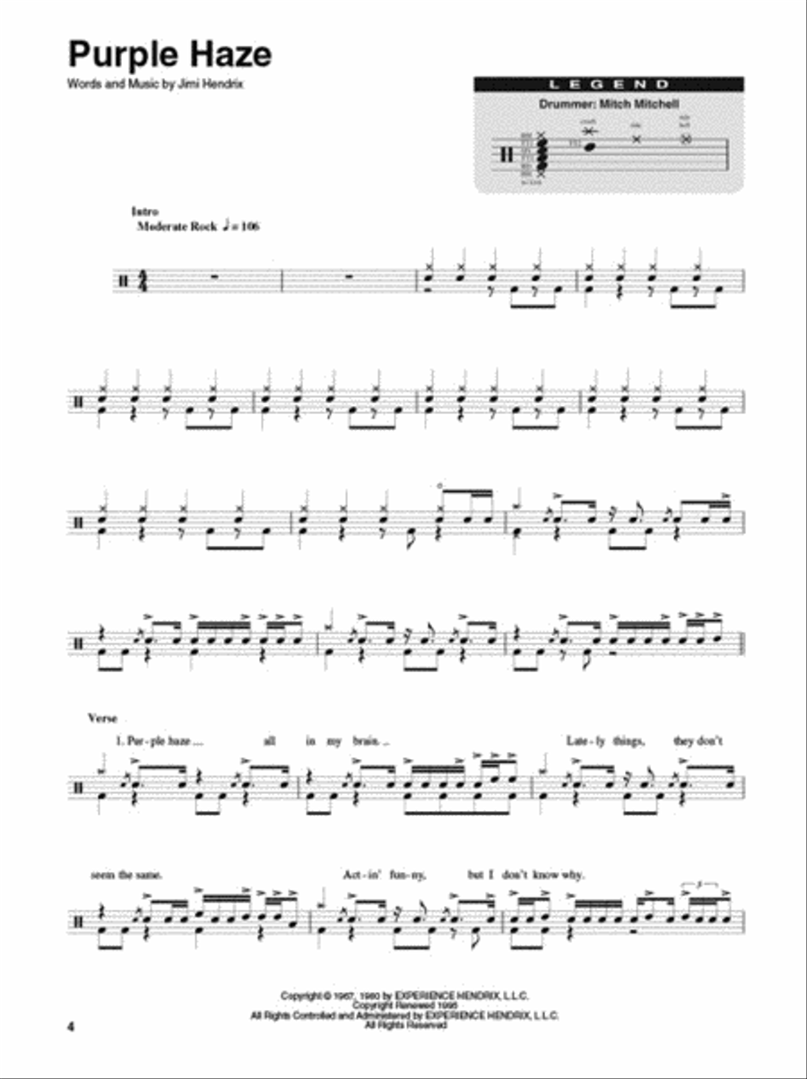 Jimi Hendrix Experience – Smash Hits Drums scores gallery preview page 4