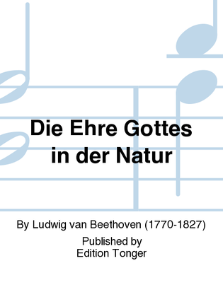 Book cover for Die Ehre Gottes in der Natur
