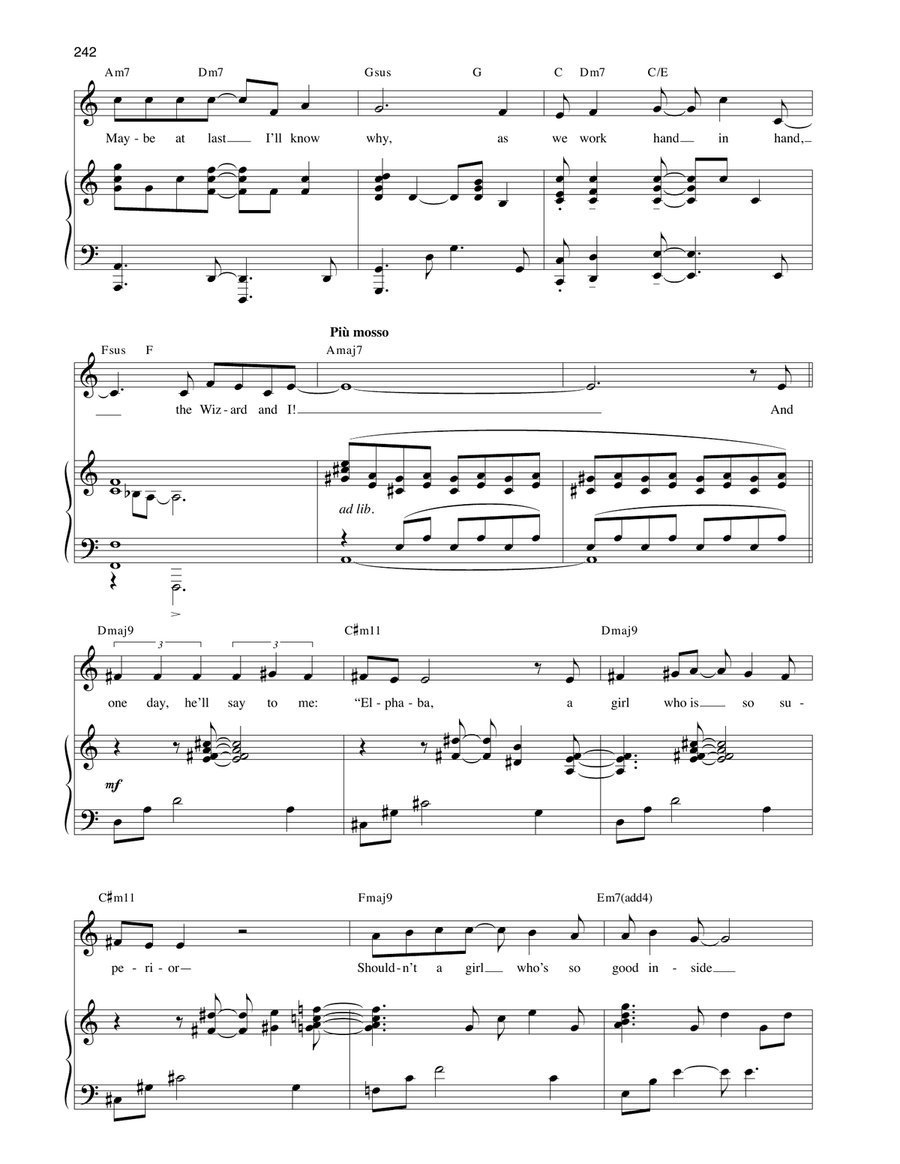 The Wizard And I (from Wicked) Voice scores gallery preview page 6
