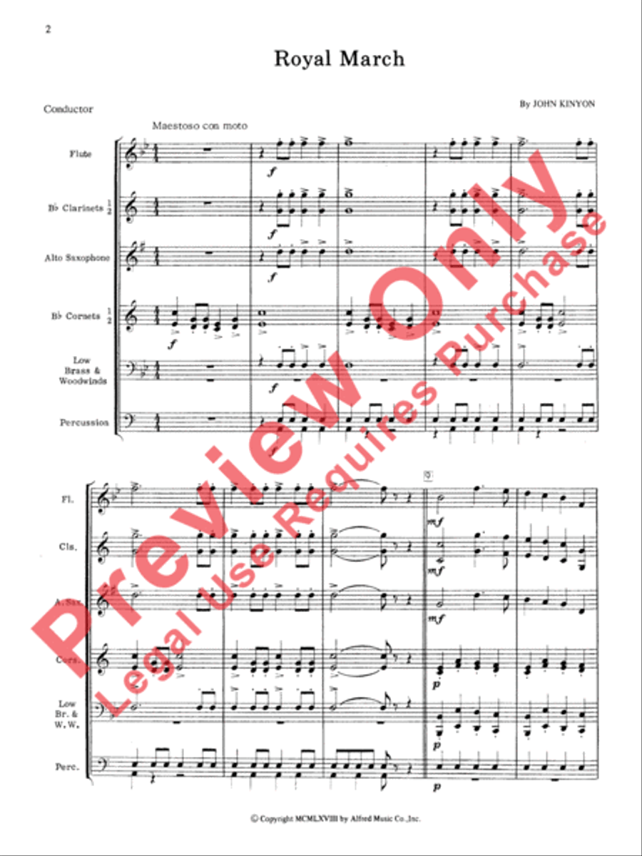 Royal March Concert Band scores gallery preview page 3