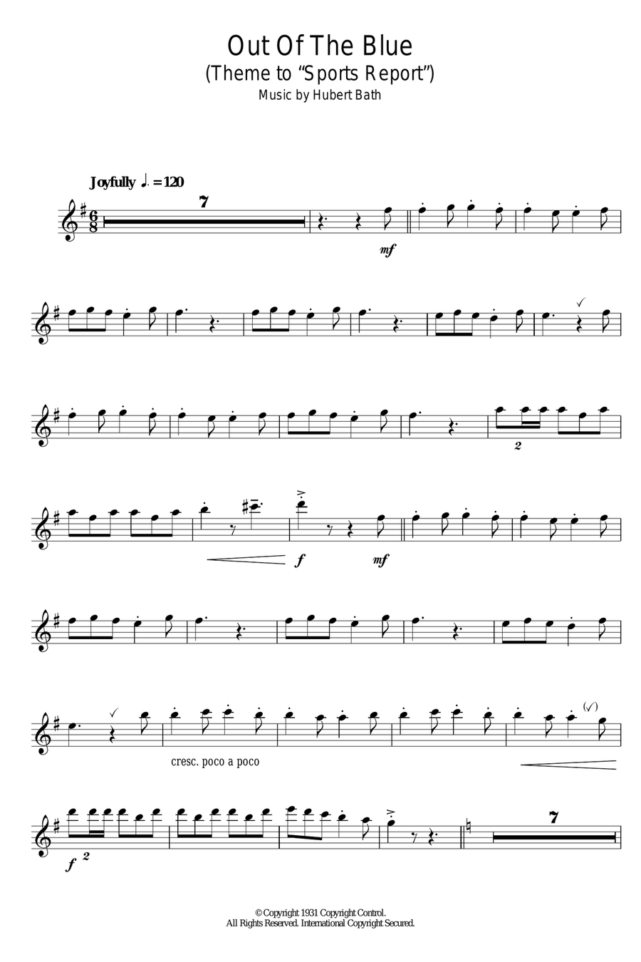 Out Of The Blue (Theme to 