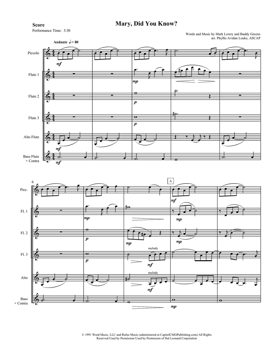 Mary, Did You Know? Woodwind Ensemble scores gallery preview page 3