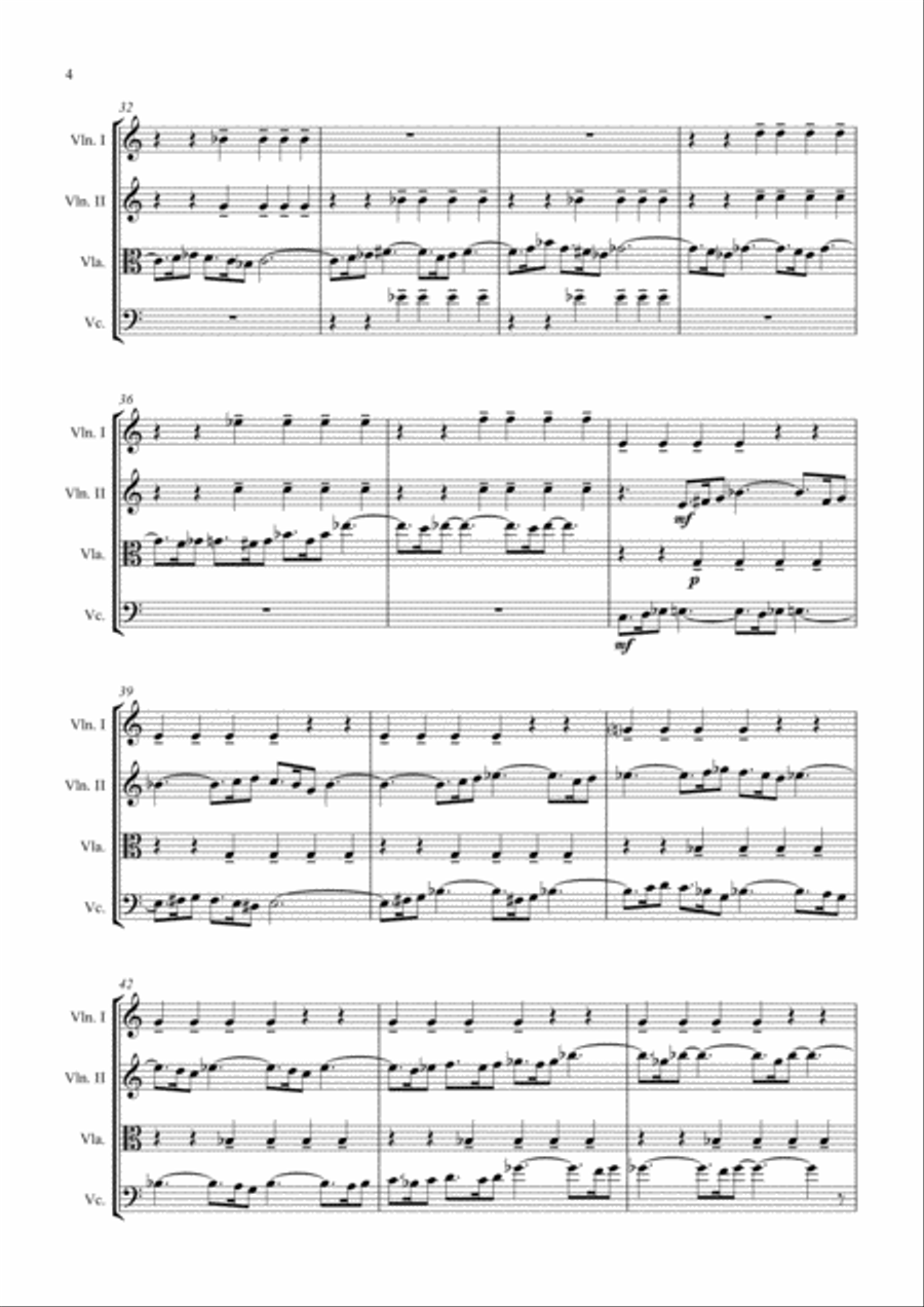 In Conversation (String Quartet) String Quartet scores gallery preview page 4