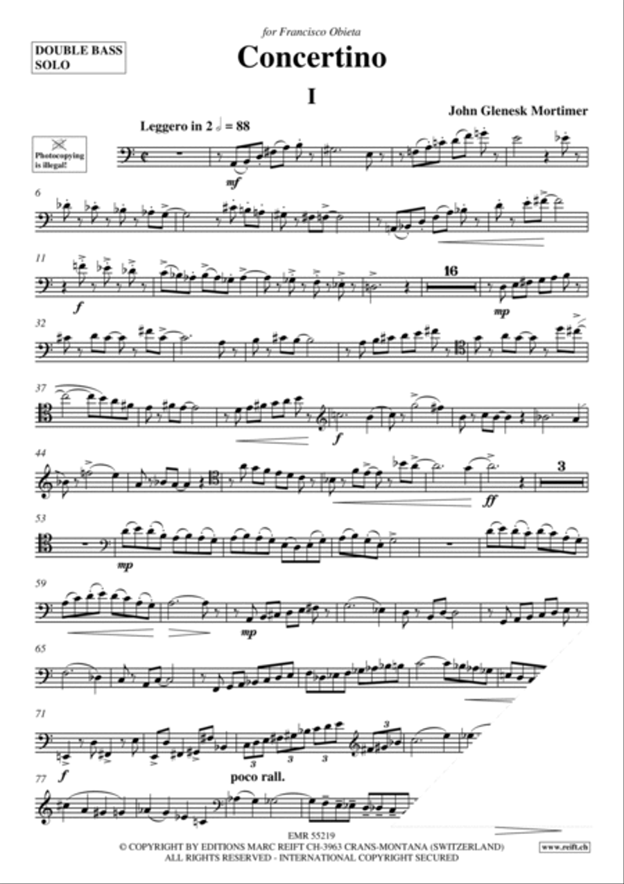 Concertino Double Bass scores gallery preview page 3