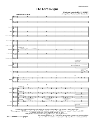 The Lord Reigns - Full Score