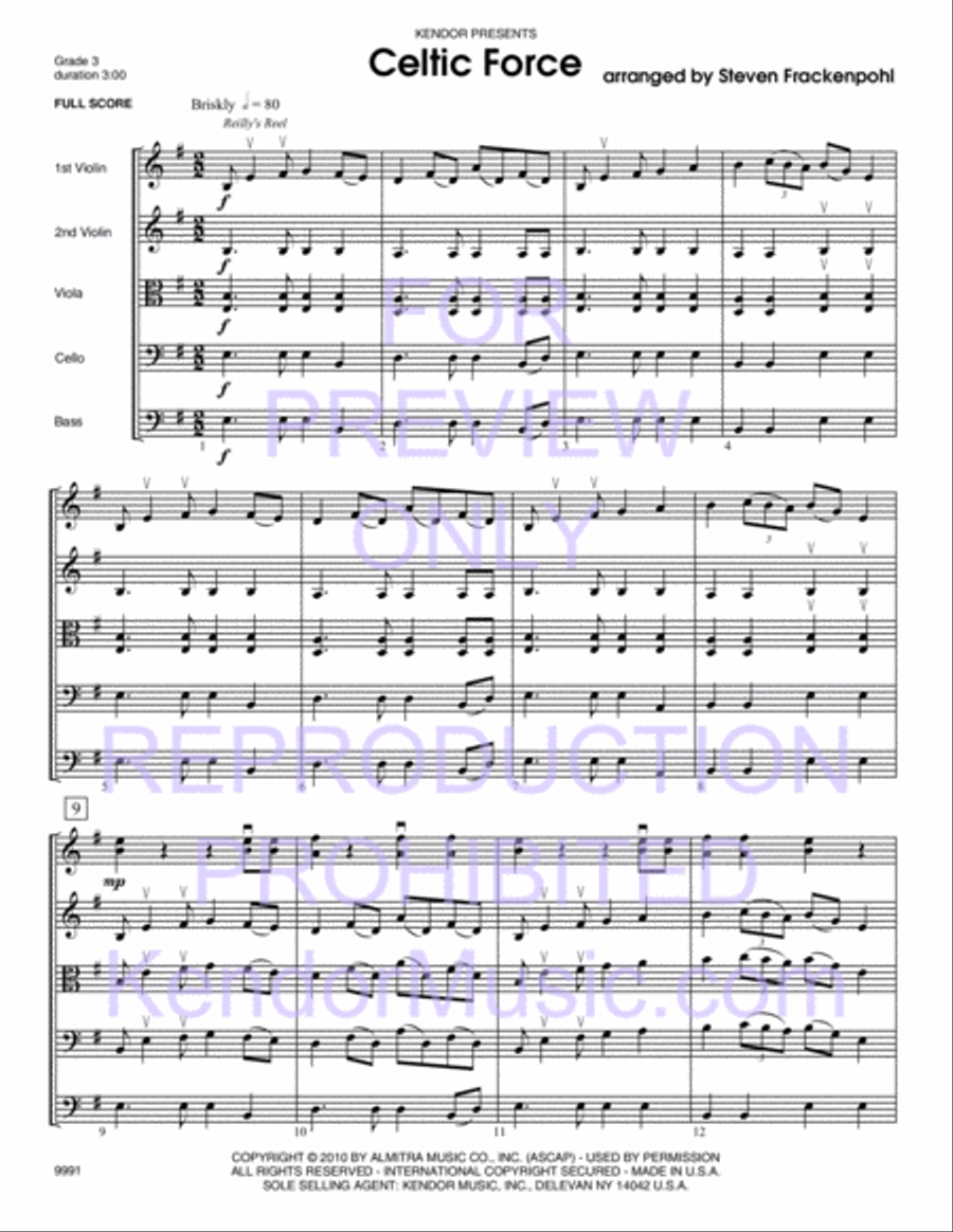 Celtic Force String Orchestra scores gallery preview page 2