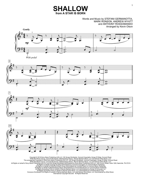 Shallow (from A Star Is Born) (arr. Kevin Olson)