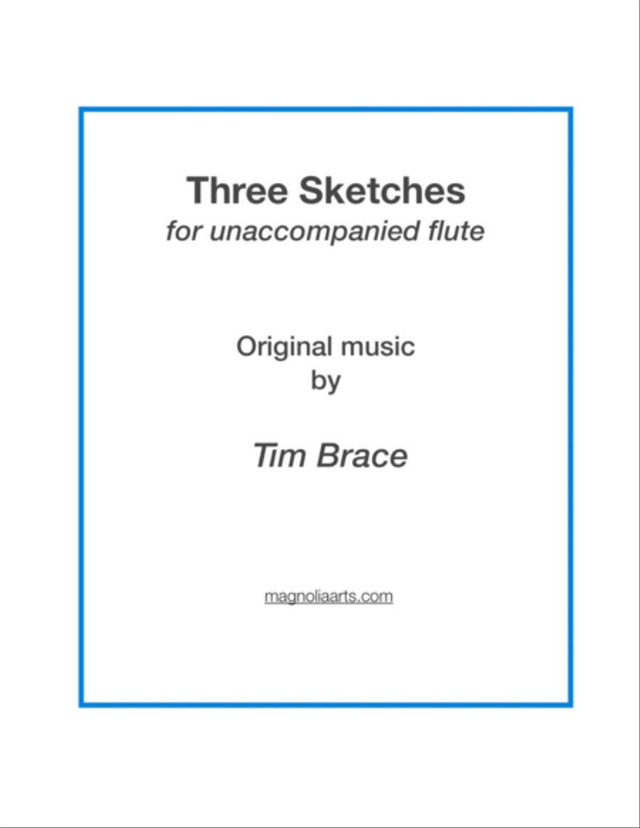 Book cover for Three Sketches for unaccompanied flute