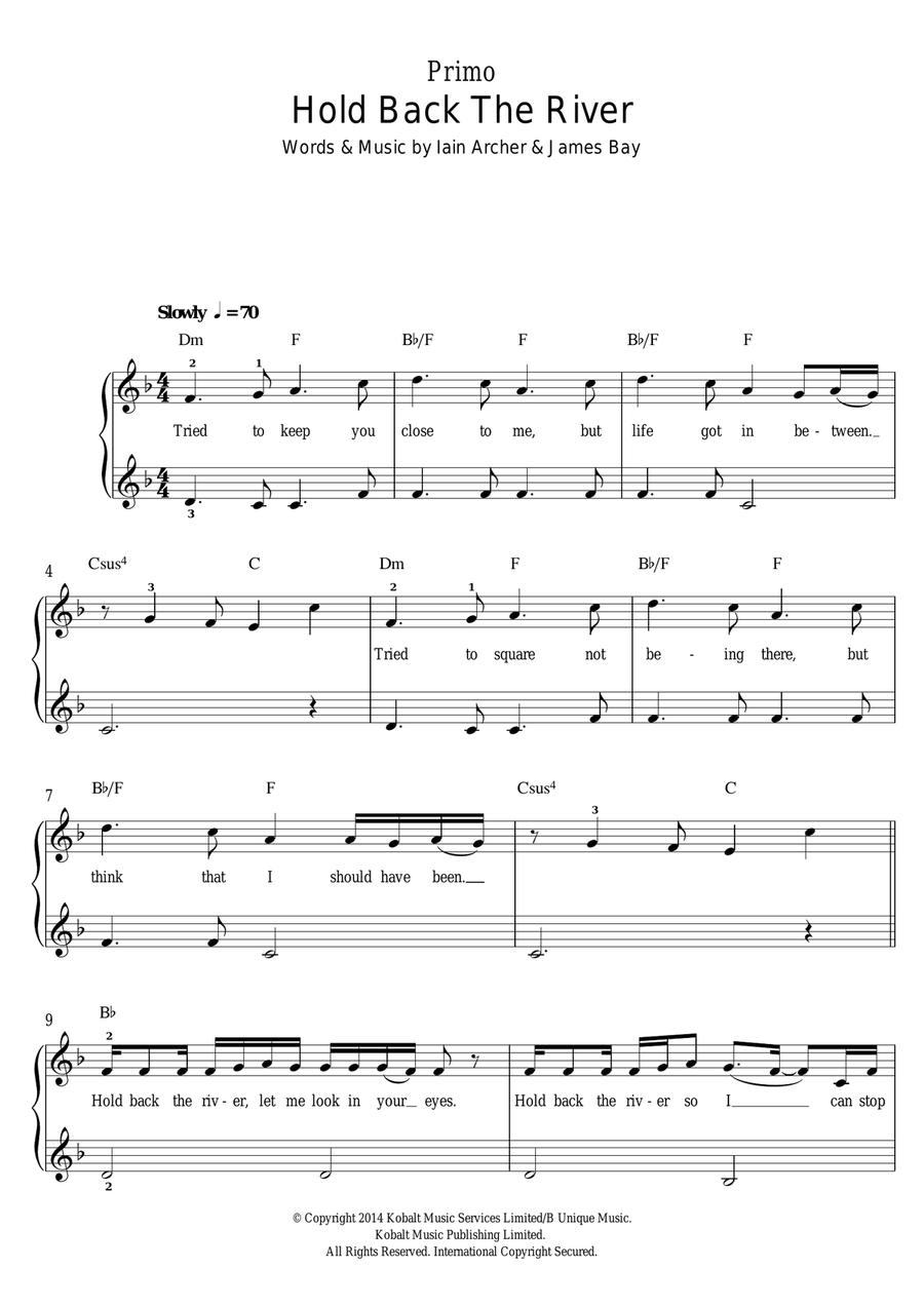 Hold Back The River Hold Back The River Piano Duet scores gallery preview page 2