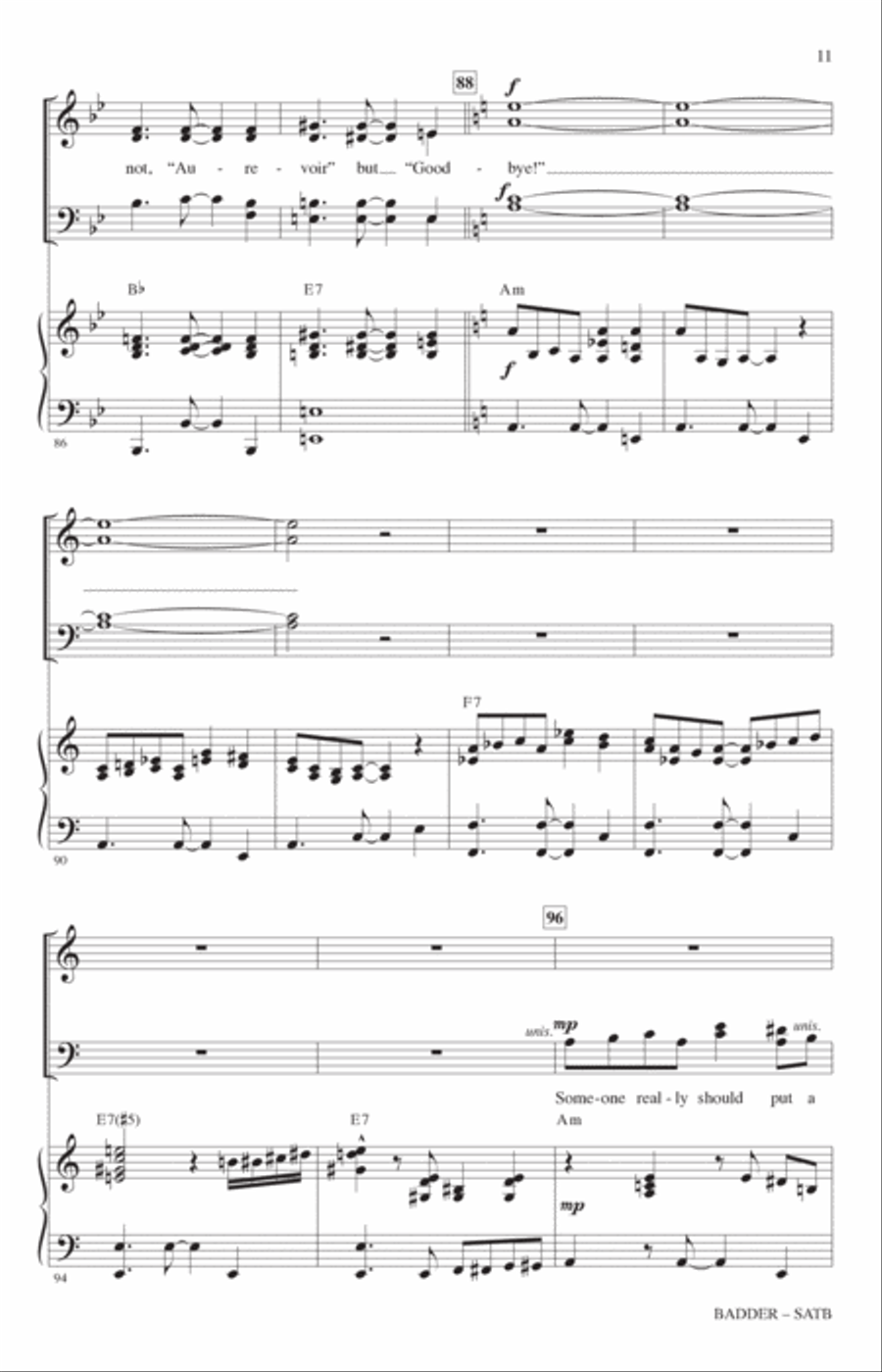 Badder (from Disenchanted) (arr. Mac Huff) 4-Part scores gallery preview page 10