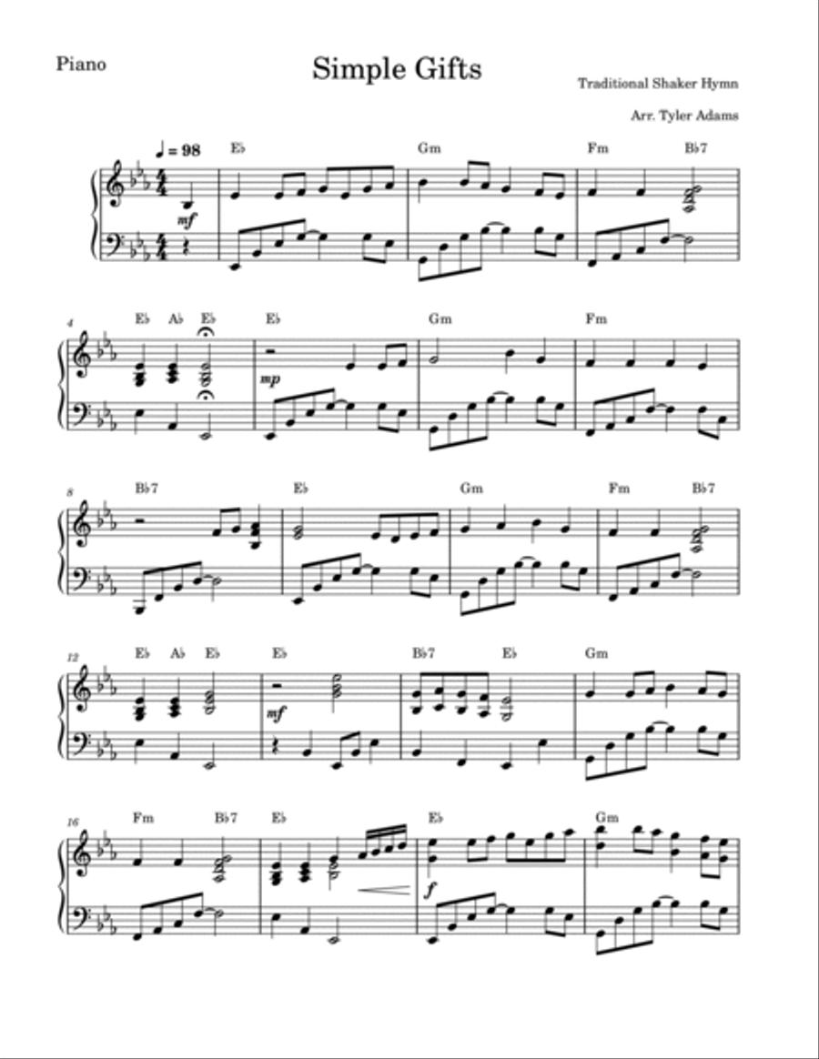 Simple Gifts Brass Duet scores gallery preview page 4