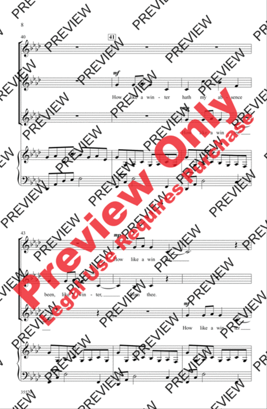 How Like a Winter Women's Choir scores gallery preview page 8