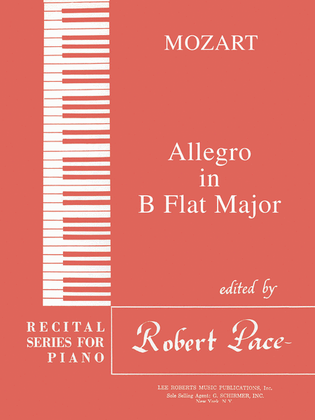Book cover for Allegro in B Flat Major