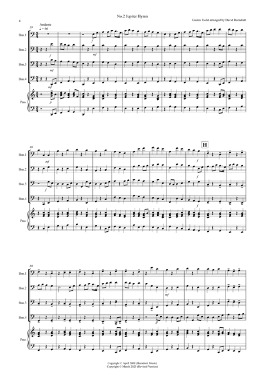3 Popular Pieces for Bassoon Quartet 3 Popular Pieces for Bassoon Quartet Woodwind Quartet scores gallery preview page 4