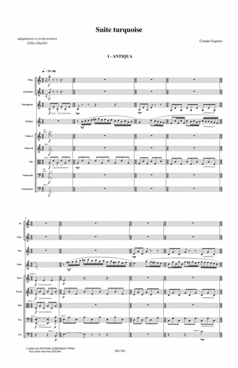 Suite Turquoise (score)