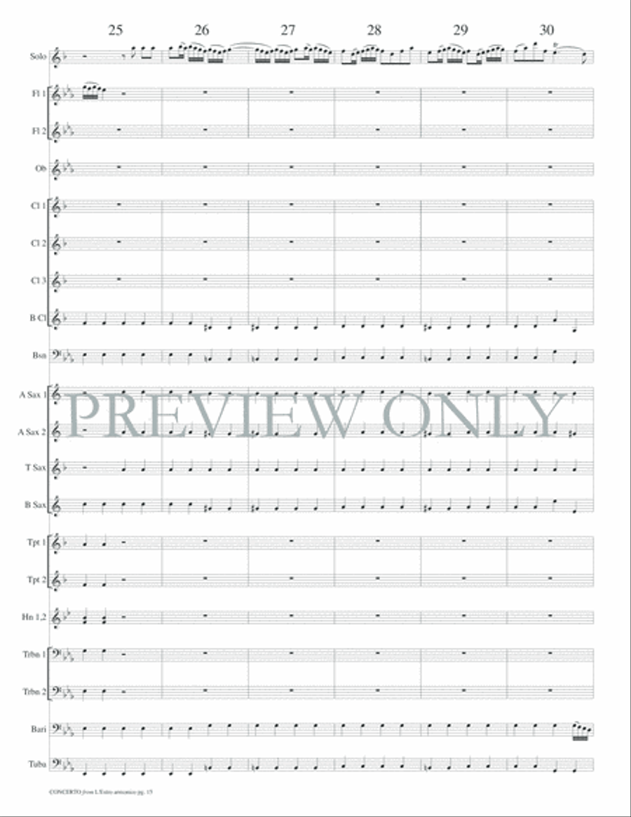 Concerto from L'Estro armonico Concert Band scores gallery preview page 18