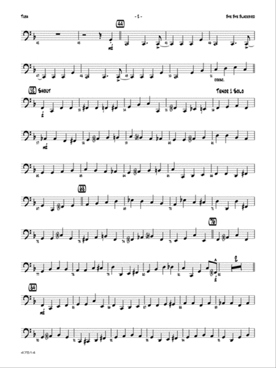 Bye Bye Blackbird: Tuba Bye Bye Blackbird: Tuba Jazz Ensemble scores gallery preview page 2