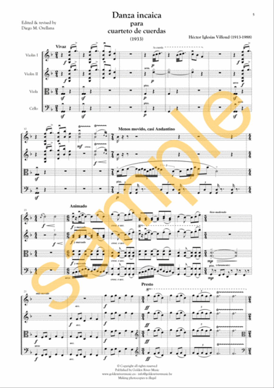 Danza Incaica Danza Incaica Cello scores gallery preview page 3