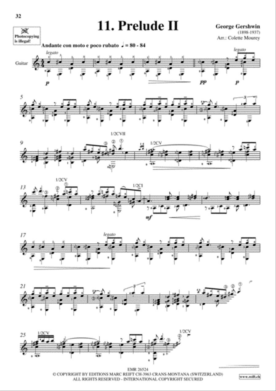Gershwin 20 Greatest Hits Guitar scores gallery preview page 13