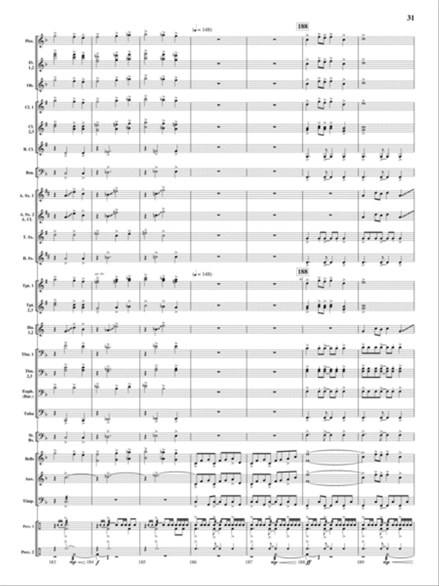 On Wings of Magic Concert Band scores gallery preview page 30