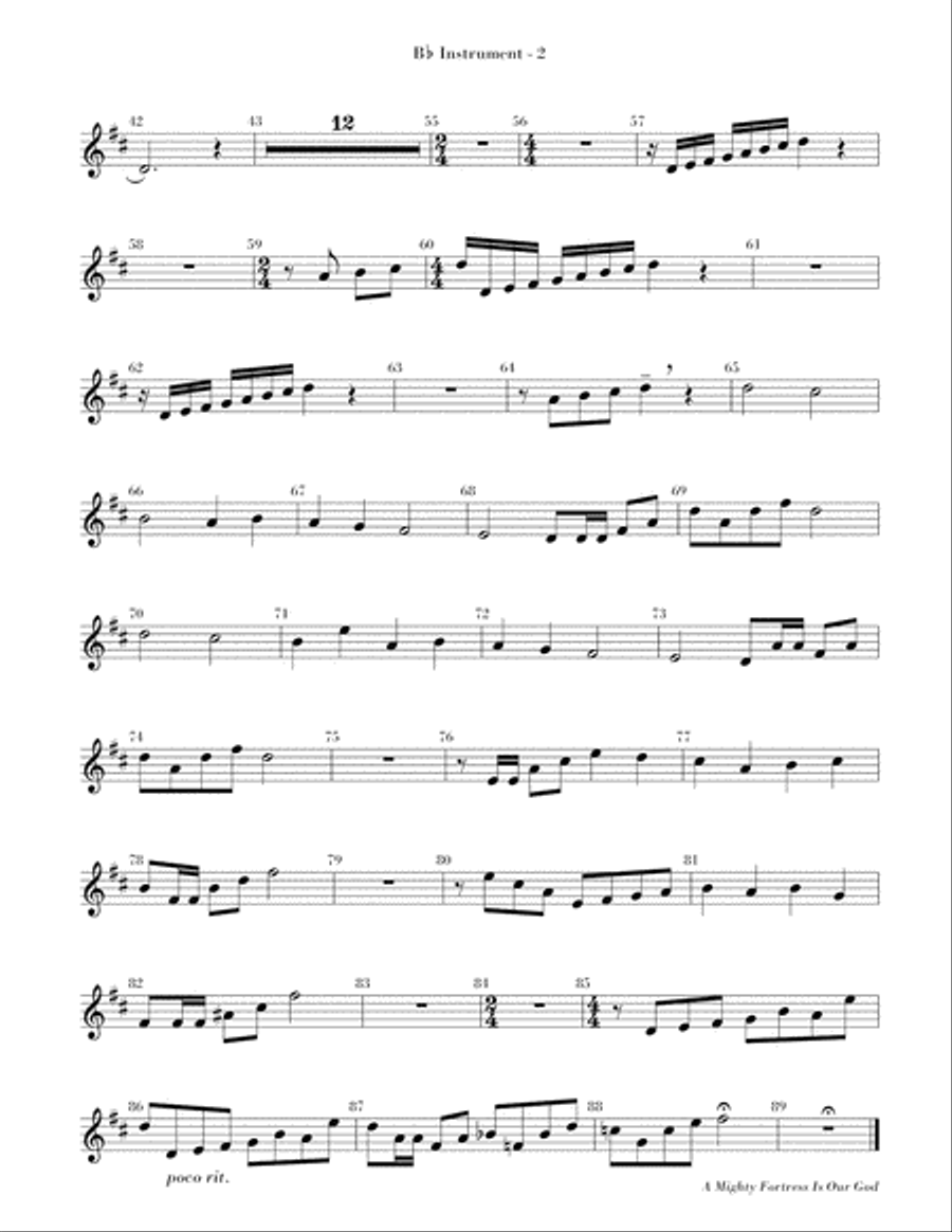 A Mighty Fortress Is Our God Choir scores gallery preview page 5