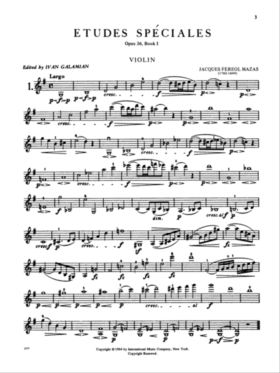 Etudes Speciales, Op. 36 No. 1