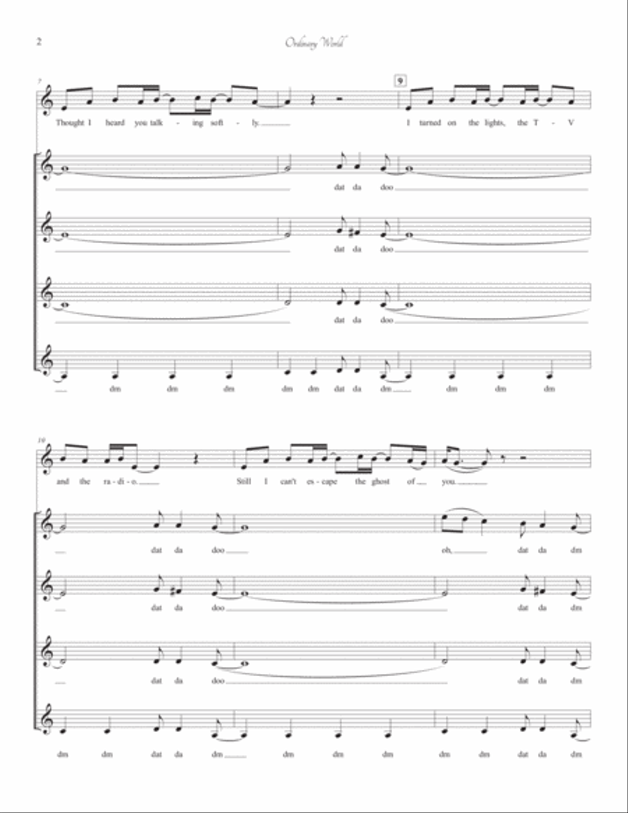 Ordinary World Ordinary World SSAA scores gallery preview page 2