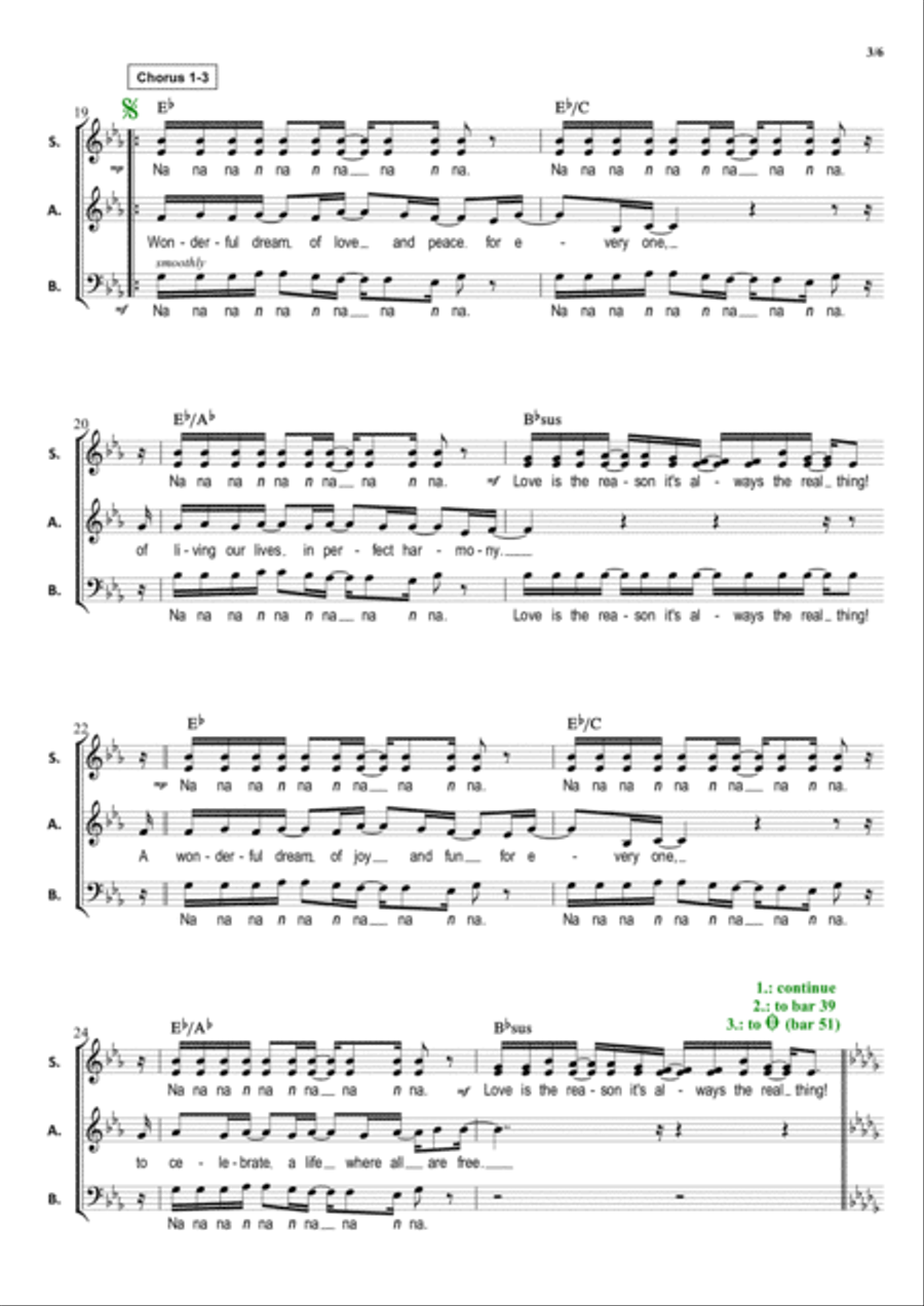 Wonderful Dream (holidays Are Coming) 3-Part scores gallery preview page 3