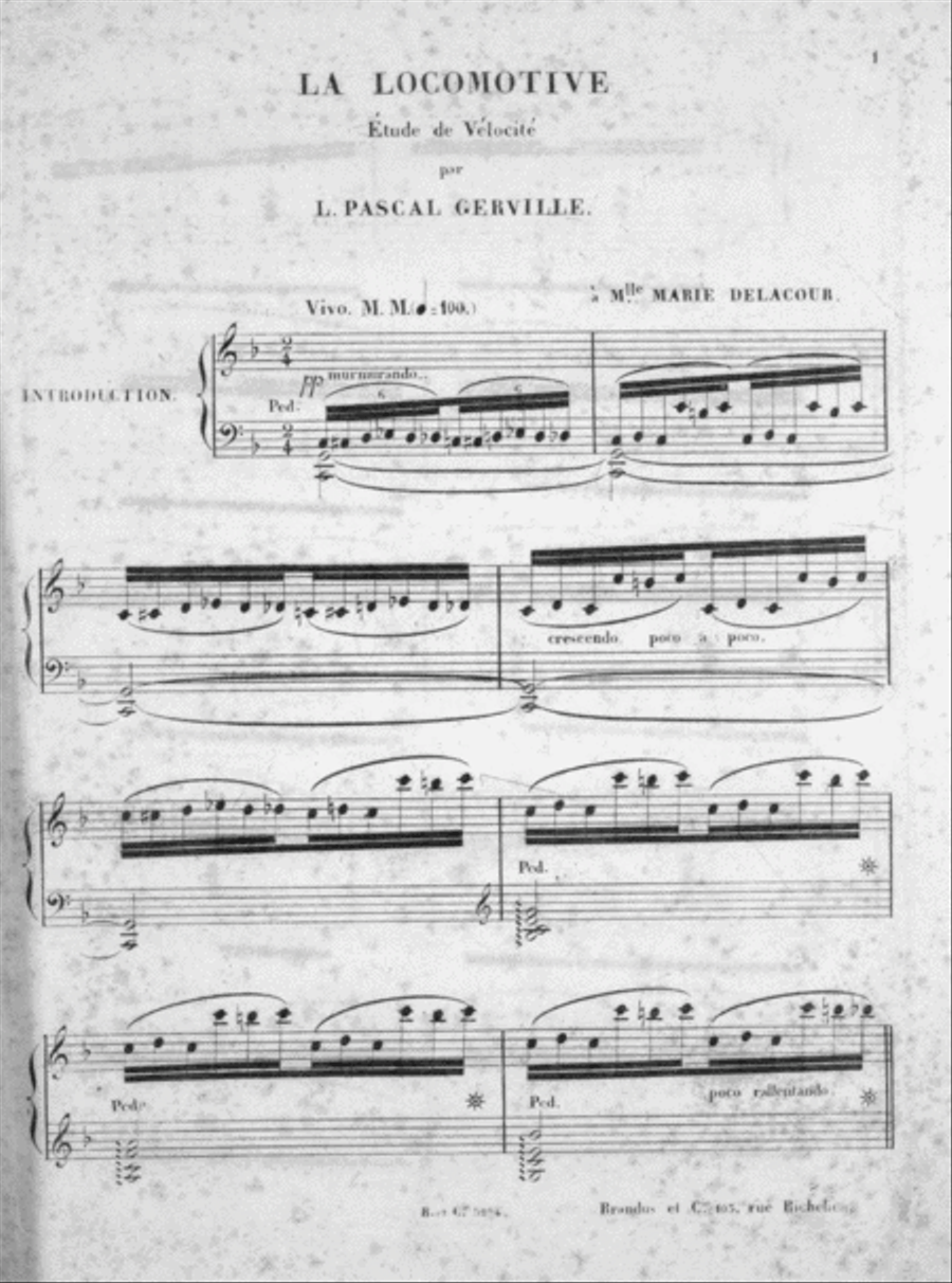 La Locomotive. Etude de Velocite pour Piano Piano Method scores gallery preview page 2